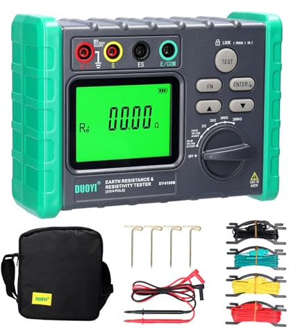 YWBL-WH Tester di Resistenza di Messa a Terra Ad Alta Precisione, Misuratore di Tensione con Display Digitale con Funzione Multi-marcia per Campi di Alimentazione e Comunicazione (DY-4100B)
