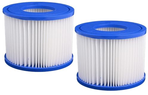 Gettimore Poolpumpe Ersatz-Filterkartusche für Intex E Pool Typ I 330, 2 Stück, Dacron-Material mit mehr Falten, leicht zu reinigen