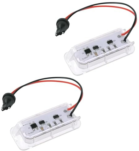 KRENIE 2 Pcs 6500 K Waterproof LED Rear Number Plate Lights For Cars | Replacement Bulbs For Compatible Registration Plate Illumination