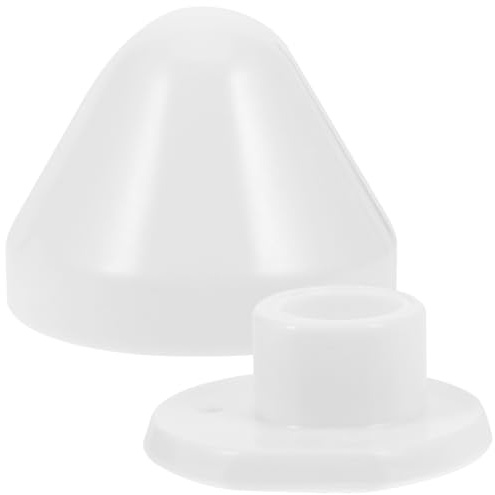 Kisangel Cache-Boulons de Fixation pour Toilettes en Plastique Blanc 1 Jeu Couvre-Vis Siège Wc Suspendu Accessoires Salle de Bain