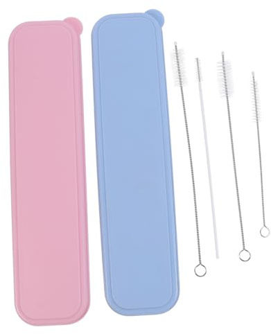 GRIRIW Straw Accessory Glass Straw Storage Holders Includes for Travel and Home Use