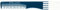 Comair 7000323 Toupier-Gabelkamm 105 Profi-Line, blau