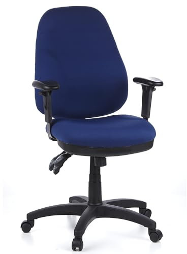 hjh OFFICE 702020 Profi Bürostuhl Zenit PRO Stoff Blau Bürosessel ergonomisch, Rückenlehne verstellbar, gepolstert