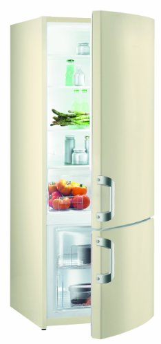Gorenje RK61620C Réfrigérateur-congélateur Efficacité énergétique A++ Partie réfrigérateur :232 L Partie congélateur :53 L Éclairage intérieur 4 rayonnages en verre beige
