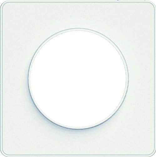 Plaque de finition 1 poste blanc Odace