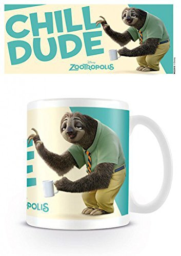 1art1 Zootopie, Chill Dude Tasse À Café Mug (9x8 cm) + 1x Sticker Surprise