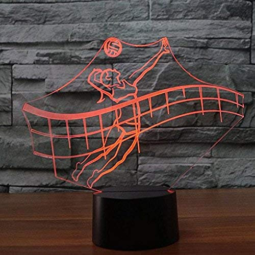 3D Volleyball Lampe USB Power 7 Farben Amazing Optical Illusion 3D LED Lampe Formen Kinder Schlafzimmer Nacht Licht