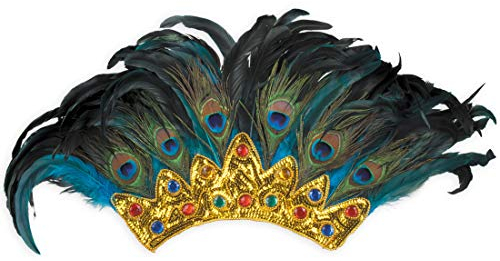Amakando Brasilianische Kopfschmuck Samba Tänzerin/Bunt/Elegantes Haarband mit Federn/EIN Blickfang zu Straßenkarneval & Mottoparty