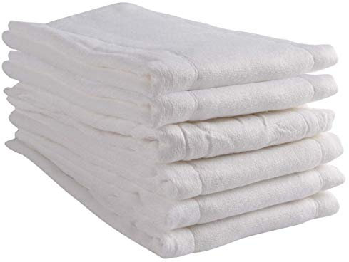Fasoar Stoffwindeln, vorgefaltete Stoffwindeln, Premium-Baumwolle, 3-lagig, umweltfreundlich, waschbar, für Babys bis Kleinkinder, vielseitig verwendbar (4,5–15,9 kg), 6 Stück