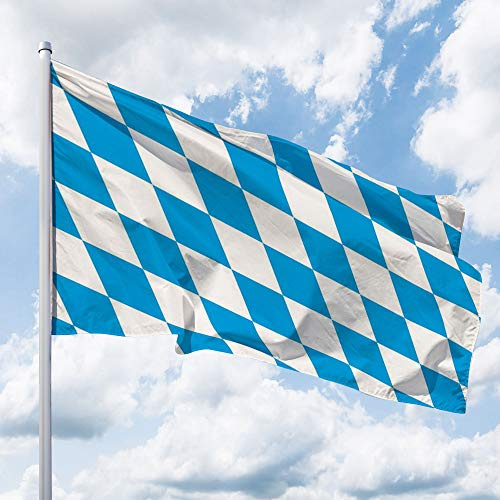 Deitert Bundesland-Flagge Bayern – 335x200 cm Bayern-Flagge ohne Wappen (Raute), Hissfahne aus reißfestem Polyester, Bayern-Fahne mit Doppelsicherheitsnaht gesäumt