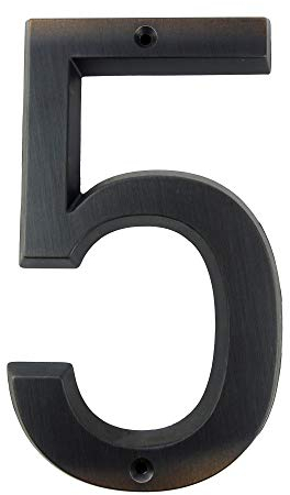 HASWARE Hausnummernschild 6 Zoll (15 cm) Vintage-Stil im Alter von Bronze-Finish Türnummern Beschilderung Plaque Straße Hausadresse Ziffern, Zinklegierung (5)