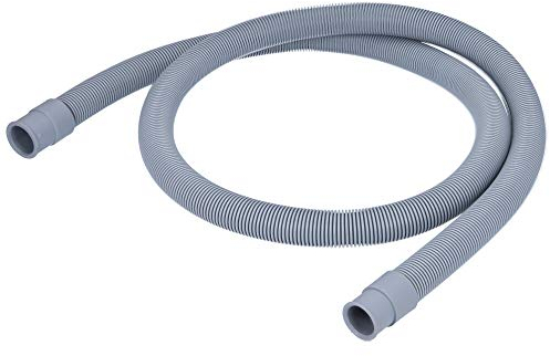 Kenekos - 2 m Ablaufschlauch/Verlängerung für Waschmaschine oder Spülmaschine - Flexibler Abwasserschlauch, Durchmesser der Enden 19mm und 21mm. Zwei gerade Anschlüsse