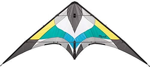 HQ Design - Maestro III Aqua Lenkdrachen Zweileiner Flugdrachen Allround Drachen für Kinder und Erwachsene ab 14 Jahren 95x220cm inkl. 70kp Dyneemaschnüre 2x25m+Schlaufen 2-5 Bft
