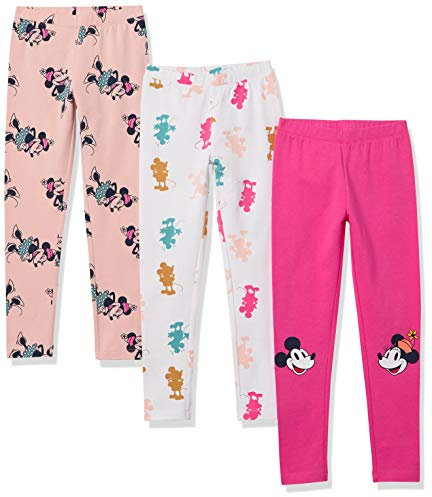Amazon Essentials Disney | Marvel | Star Wars | Frozen | Princess Leggings Bambine e Ragazze, Pacco da 3, Topolino, 5 Anni