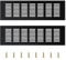 YUE Qin 2 Pieces Air Vent Grille Cover,Vent Cover Cupboard Vents Fridge Vent Louvred Wall Vent Grille,Black（30 * 8 * 1.5cm）