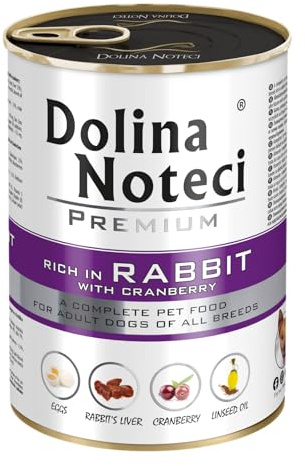 DNP Sp. z o.o. Dolina Noteci Dog Trockenfutter 400g Rabbit/żurawina Can / 24, 1 Stück (1er Pack)