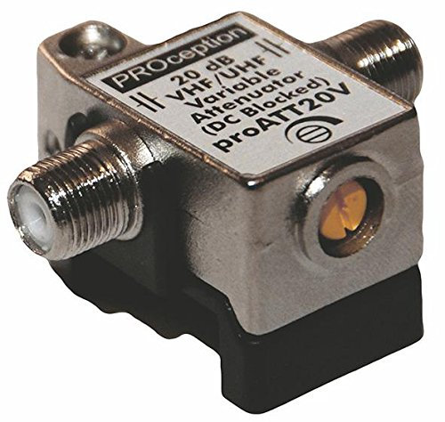 ATTENUATOR, Variable, DC Blocked, F Type | ATTENUATORS Aerial/Satellite Equipment, 1 X Qty - PROATT20V