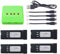 4PCS 3.7V 500mAh Lithium-Batterie mit 4 in 1 Ladegerät für E58 S168 JY019 Faltbare Quadcopter Teile Luftaufnahmen RC Drohne Batterie
