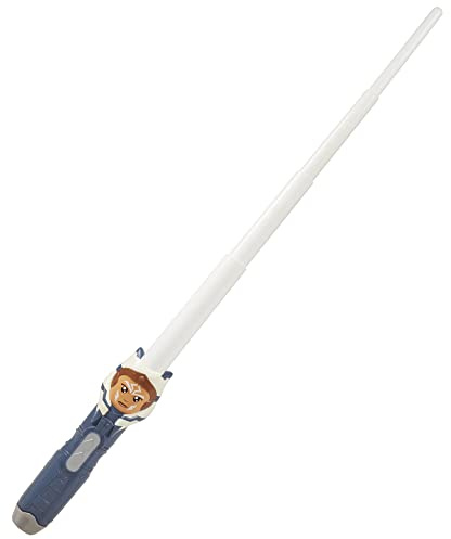 Star Wars Lightsaber Squad Ahsoka Tano Ausziehbares weißes Lichtschwert Rollenspiel, Pretend Play The Mandalorian Toy Kids Ages 4 and Up
