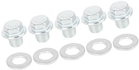 A ABSOPRO Tappo Coppa Olio Motore Auto Motore Olio Coppa Scarico Tappo Tappo con Guarnizione M10x1 (Set di 5)