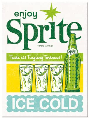 Nostalgic-Art Imán retro para nevera de 6 x 8 cm, diseño vintage de Sprite Ice Cold