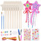 Towviy Baguette Magique Etoile, Loisirs Creatifs Filles 6 Ans Baguette Magique Princesse Baguette de Fée Accessoire Fille Cadeau Anniversaire Fille Kit de Bricolage Enfant 5 6 7 8 9 10 Ans
