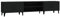 vidaXL TV Schrank, Fernsehtisch mit 4 Fächern 4 Türen, Fernsehschrank Lowboard für Wohnzimmer Schlafzimmer, TV Board Sideboard, Schwarz Holzwerkstoff