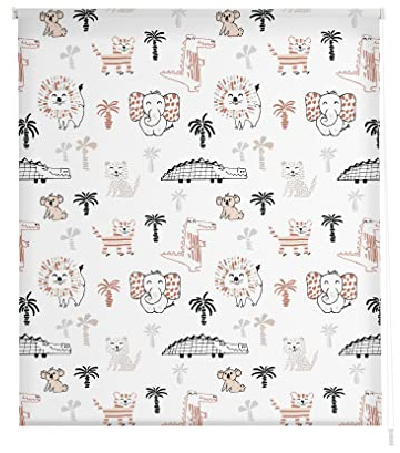 Estoralis | KINDISCH | Modernes Design-Rollo | Digital bedruckter Stoff | I-2161 Mehrfarbig | 110 x 180 cm. (Breite/Höhe) Stoffgröße 107 x 175 cm. | Rollos für Fenster und Türen