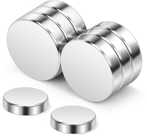 Wukong 15x4mm Round Strong Magnets, 6 Pack Small Fridge Magnets for Whiteboards, Fridge, Crafts, Notice Board DIY Project