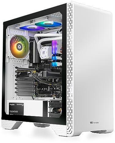 Thermaltake LCGS Glacier 460 AIO Liquid Cooled CPU Gaming Desktop (AMD Ryzen™ 5 5600X 6-core, ToughRam DDR4 3600Mhz 16GB RGB Memory, NVIDIA® GeForce RTX™ 4060, 1TB NVMe M.2, WiFi) S3GL-B550-460-LCS
