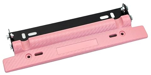 Kennzeichenhalter, Kfz-Kennzeichenhalter, Halterung, Lampenhalter, Kohlefaser-Hartplastik-Metallrahmen (Color : Pink)