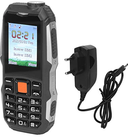 Gavigain Q1 Téléphone Portable Senior Débloqué avec Grandes Touches 2G Double SIM 2800mAh Noir