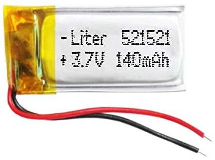 Batteria 521521 LiPo 3.7V 140mAh 0.518Wh 1S 5C Liter Energy Battery per Elettronica Ricaricabile Telefono Portatile Video Orologio Smartwatch GPS - Non Adatto per Radio Control 23x15x5mm