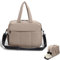 NOTRYA Travel Puffer Duffel Tote Bag, Beige, für Damen, Reisende, Athleten, Fitnessstudio-Besucher, Duffel Bag, 42 x 32,5 x 20 cm, Utility, Reißverschluss, Einfarbig