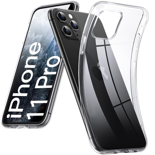 DOSMUNG Klar Hülle für iPhone 11 Pro (5.8), Flexible Minimalistische Silikonhülle Weiche Case Stoßfeste Kratzfestigkeit Handyhülle für iPhone 11 Pro, Durchsichtig