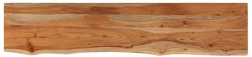 vidaXL Tischplatte, Rechteckig Holzplatte mit Baumkante, Holztischplatte Möbelplatte für Beistelltisch Bartisch, Platte Massivholzplatte Ersatzplatte, 160x30x3,8cm Massivholz Akazie