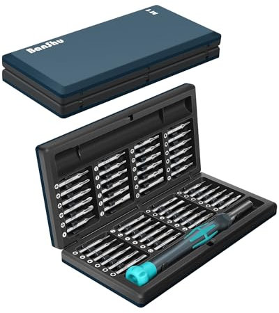 Banshu 49 in 1 Präzisions-Schraubendreher Set, Multi-Bit Mini-Schraubendreher mit Torx Star, Pentalobe, Triwing Bits für Elektronik, Laptop, Telefon, Brille, Uhr (Morandi Blau)