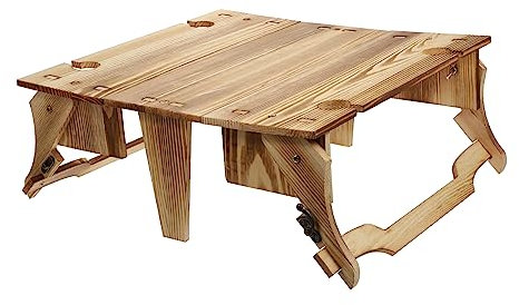 HANABASS 1stück Klappbarer Holztisch Mit Multifunktionale Faltmöbel Für Und Outdoor-aktivitäten Tragbar Und Einfach Zu Tiefem Holzton