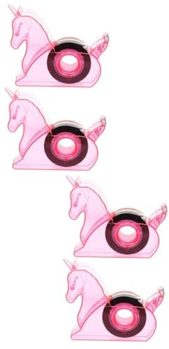 VILLCASE 4stücke Klebebandspender Multifunktionale Tischhalter Für Klebeband Für Büro Schule Und Bastelprojekte Schneiden Schere Süßes Einhorn-design