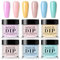 Layhou 6 Colors Nail Dipping Powder Set Nail Art Dip Powder Kit Fast-drying No UV/LED Nail Lamp Needed for DIY Salon Nail Art Manicure