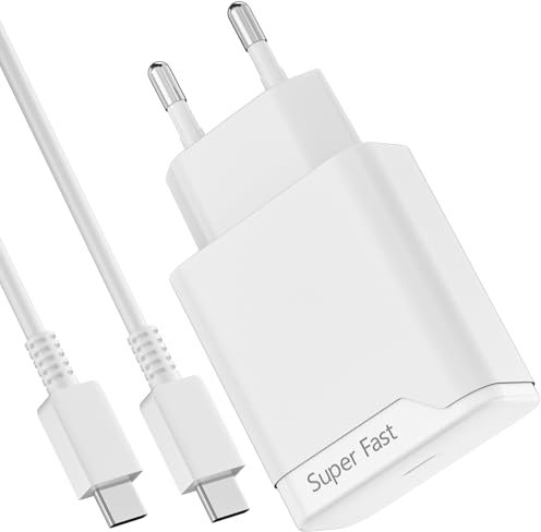 Xwartre 25W Chargeur Type C Charger Rapide Compatible avec Samsung Galaxy A15 5G A16 A55 A54 A34, A35 A25 A14 A13 A53 A52 S25 S24 S23 S22 Tab USBC Adaptateur Secteur Fast Charge avec Type C Câble 1.5M