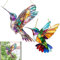 Kolibri-Sonnenfänger 2 Stück Sonnenfänger Prisma Kolibri Fensterdeko Hängend Kolibri Suncatcher Farbe Fensterdeko Hängend Ganzjährig für Fenster Wohnzimmer Wand Gartendekoration