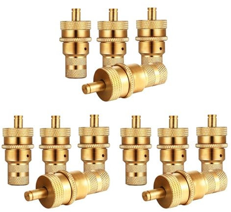 Hlxnyami 12 Stück Offroad Messing Reifen EntlüFtung Maschine S Kit Automatische 6-30Psi Reifen Reifen ÜBerdruck Ventil Deflatoren EntlüFtung Ventil