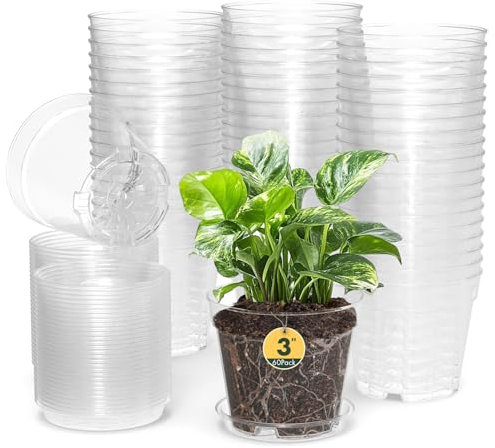 Homeuouz Pots de fleurs d'intérieur en plastique 7,6 cm - 60 cm