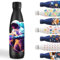 Gourde, 500ml Gourde Isotherme, Bouteille d'eau Sans BPA, Gourde Personnalisée avec Astronaute, Gourde Enfant Garde au Froid Pendant 24 Heures/Chaud Pendant 12 Heures, pour l'École, Bureau, Noir