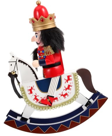TOBBOMEY Nussknacker Soldat Holz 30cm Weihnachtsdekoration Tischfigur Traditionell Vielseitig Einsetzbar