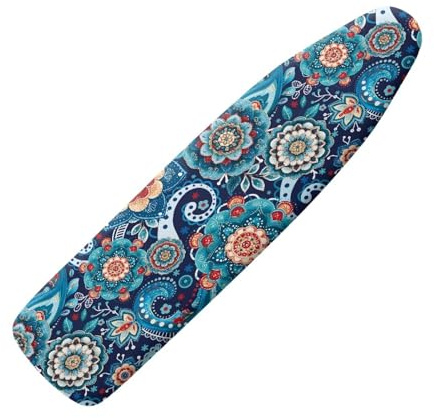 Drnuikhe Vintage Mandala Prints Ironing Board Cover Easy Install St&ard Size with Elastic Edge 3 Bottom Nylon Buckle Straps Breathable Ironing Decor Suitable for Wide Ironing Board House Decor