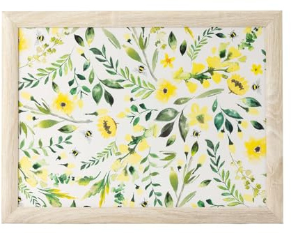 Maison & White Bee-Beautiful Lap Tray | M&W | Dinner Serving Tray for Snacks & Drinks | Cushioned Laptray | Bean Bag Padded Gift