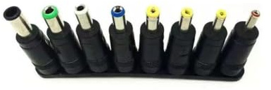 Enerpower Steck Ladegerät 1S für Li-Ion/Li-Po Akkus 3,6V-3,7V Rundstecker 5,5 x 2,1 mm 1A (GS) (8-Adapter-Set)
