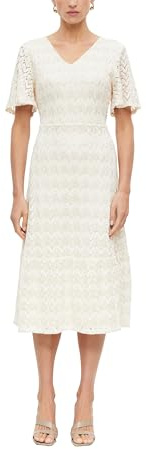 s.Oliver Midi-Kleid mit Glitzergarn und Ajourmuster